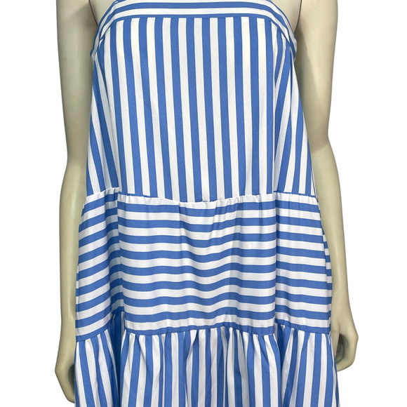 3-FOR-$30 Anna-Kaci Sz S Striped Babydoll Sun Dress Tiered Skirt Ruffle Blue New - Picture 7 of 12